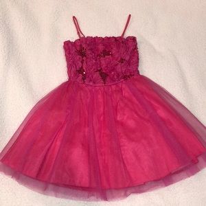 Un deaux trois girls pink party dress